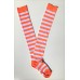 Cotton White Striped Over The Knee Thigh Hi Socks